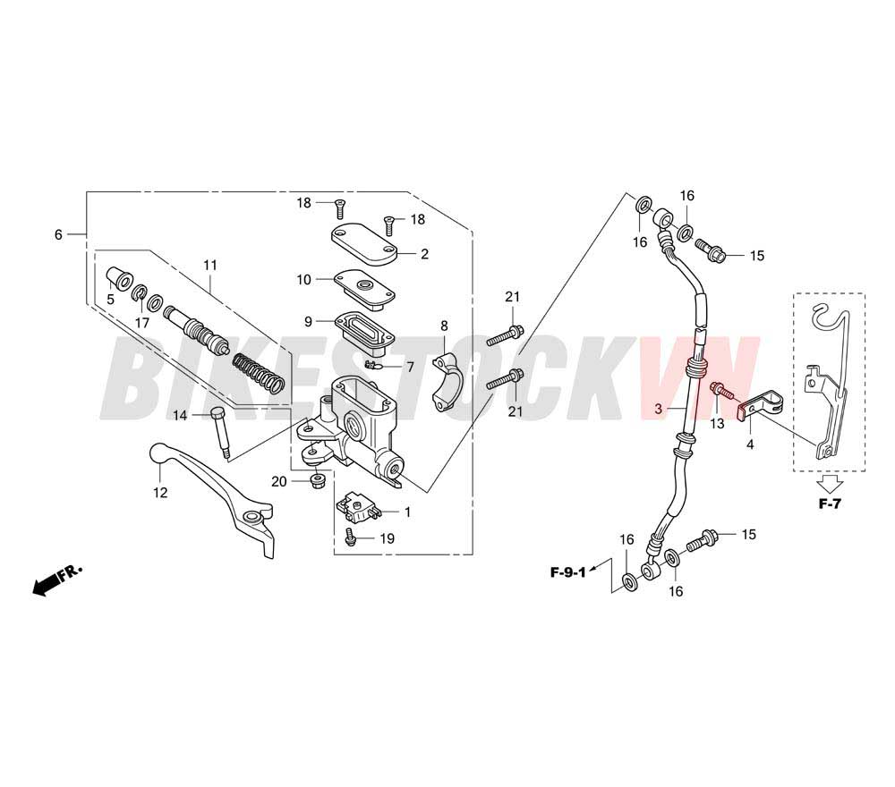 FRONT BRAKE MASTER CYLINDER (NF110R/TM)