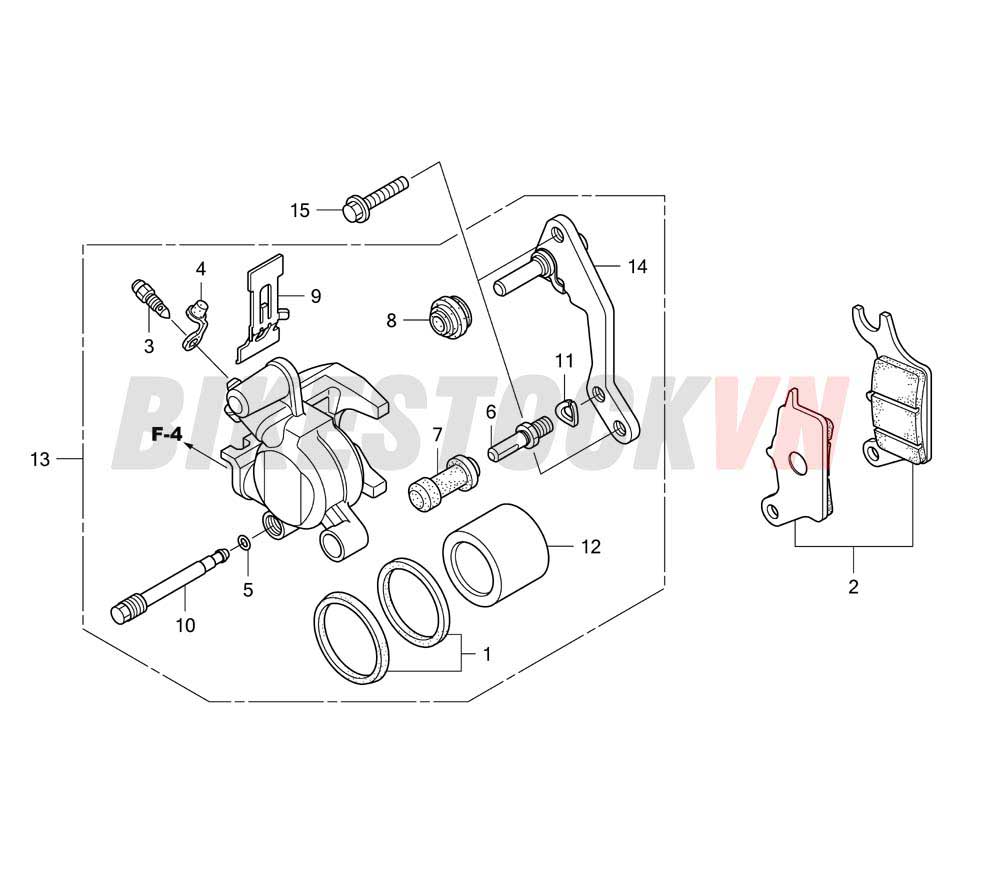 FRONT BRAKE CALIPER (NF110R/TM)