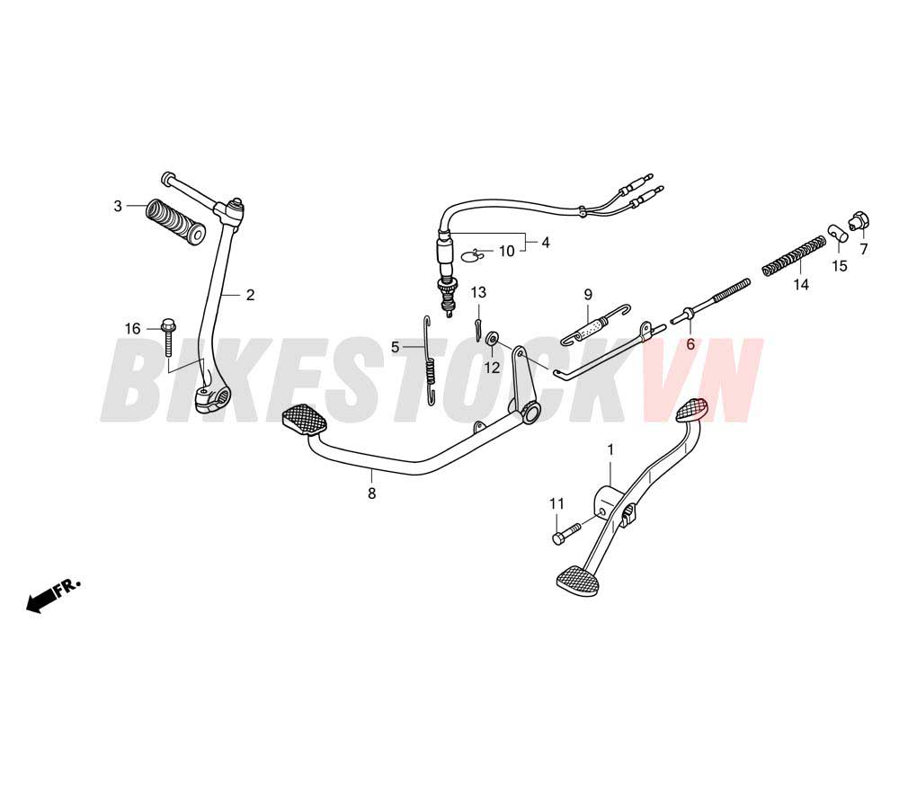 PEDAL/KICK STARTER ARM