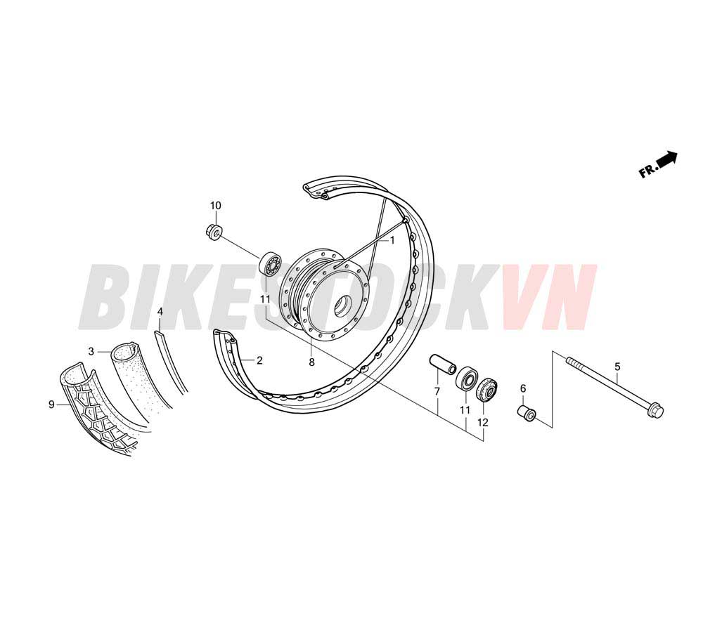 FRONT WHEEL (DRUM) (NS110P)