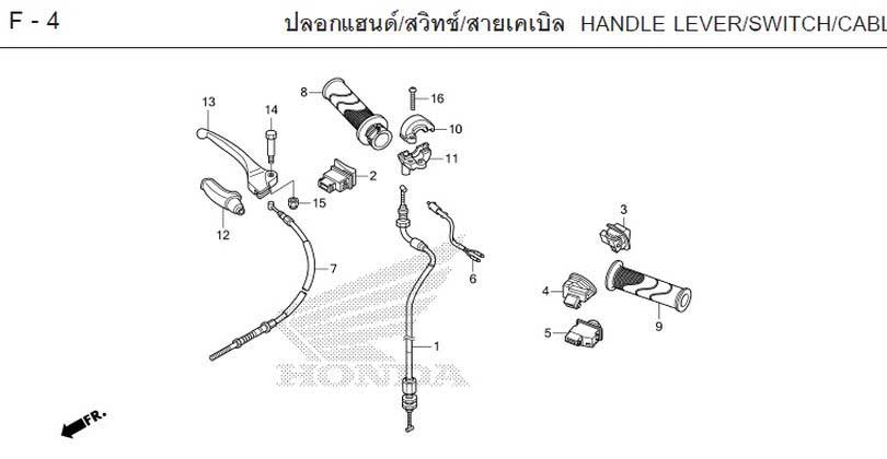 F-4_TAY PHANH/CÔNG TẮC/DÂY PHANH