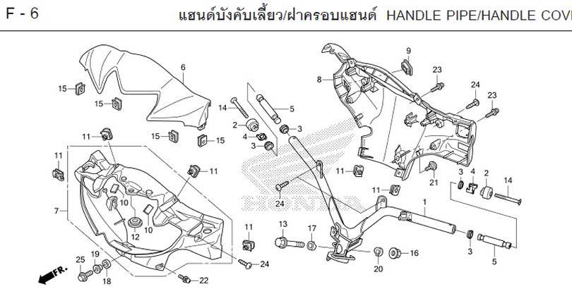 F-6_ỐNG TAY LÁI/ ỐP TRƯỚC