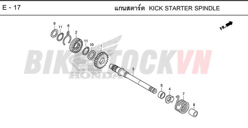 E-17_KICK STARTER SPINDLE