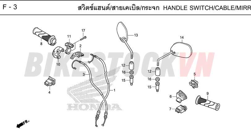 F-3_HANDLE SWITCH/CABLE/MIRROR