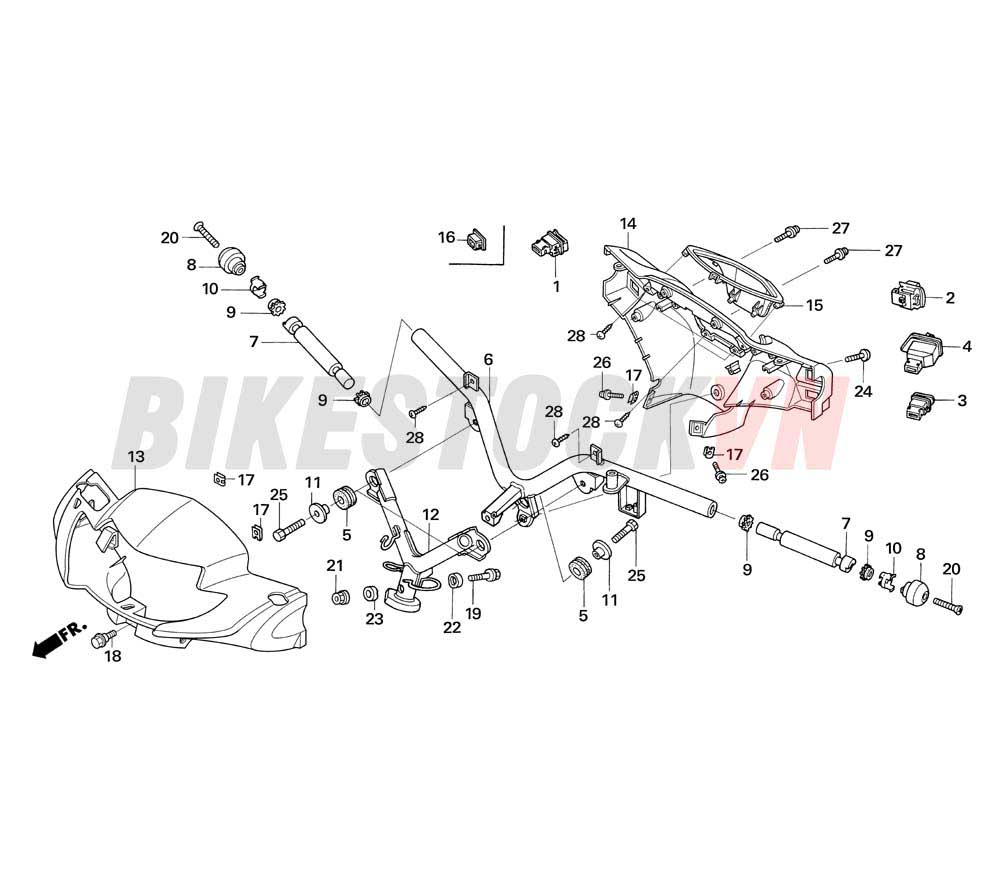 HANDLE PIPE/HANDLE COVER/SWITCH (1) (NF125T/T1/T2/ MT/MT1/MT2)