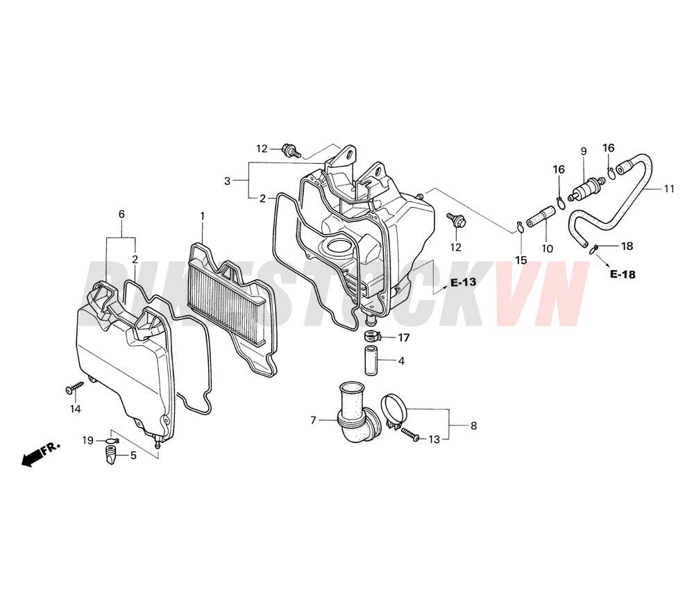 AIR CLEANER (1) (NF125T/T1/T2/ MT/MT1/MT2)