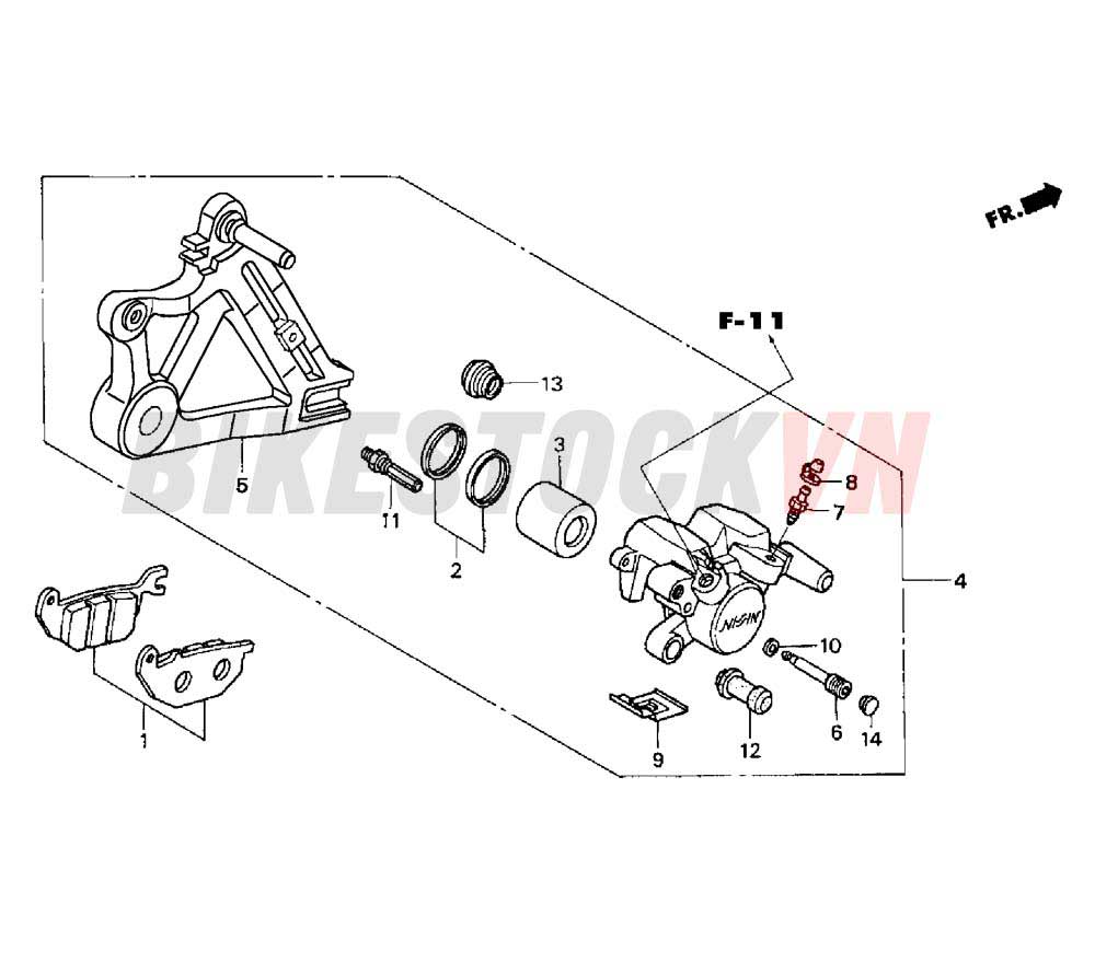 REAR BRAKE CALIPER (PT)