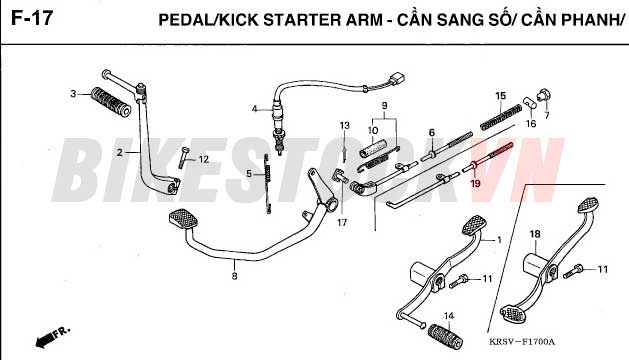 F-17_CẦN SANG SỐ/CẦN PHANH/ CẦN KHỞI ĐỘNG