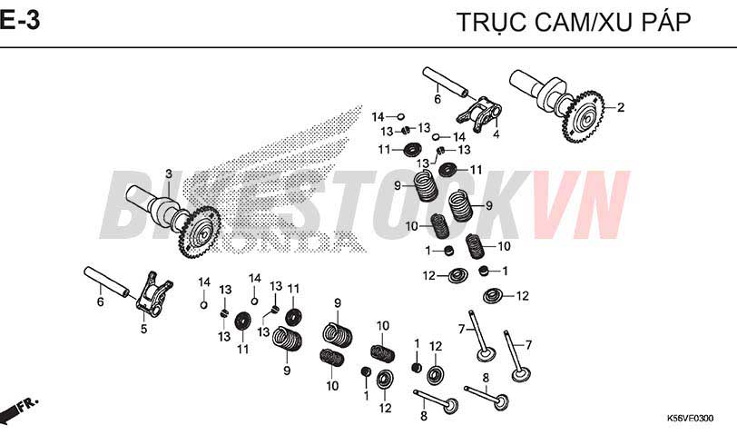 E3_TRỤC CAM/XU PÁP