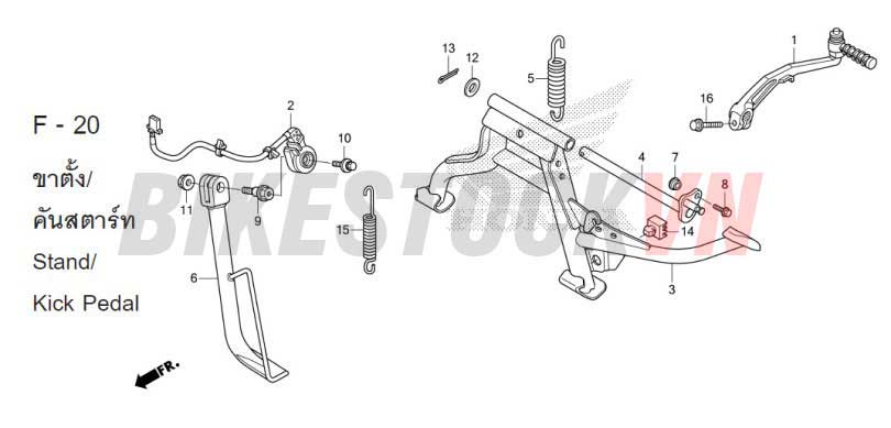 F-20_CHÂN CHỐNG/CẦN KHỞI ĐỘNG