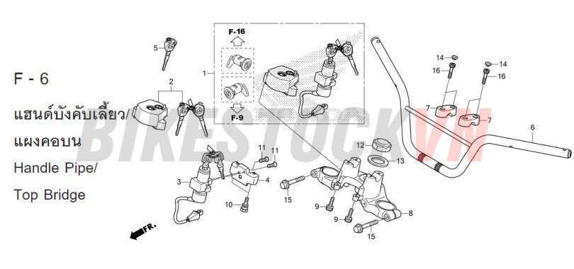 F-6_ỐP TAY LÁI/ỐNG TAY LÁI