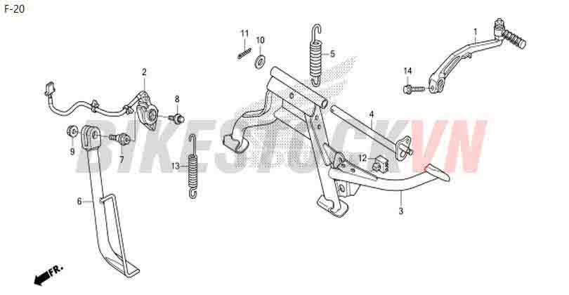 F-20_CHÂN CHỐNG/CẦN KHỞI ĐỘNG