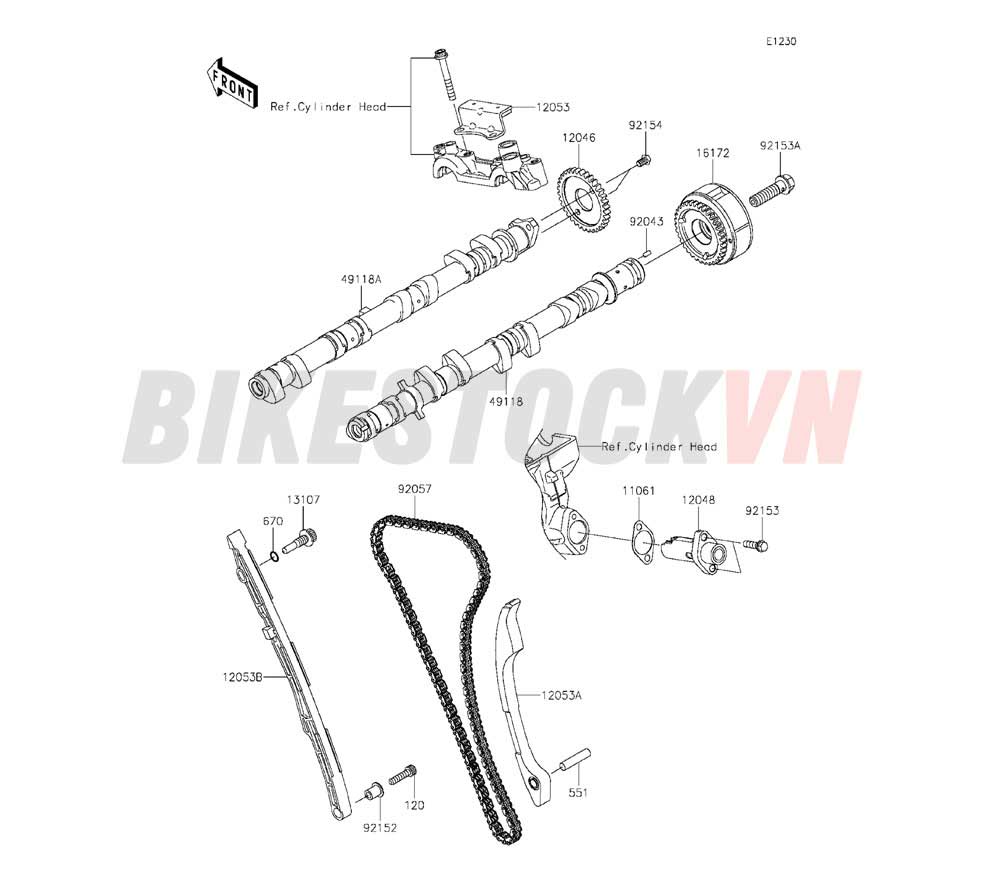 ENGINE CAMSHAFT/TENSIONER