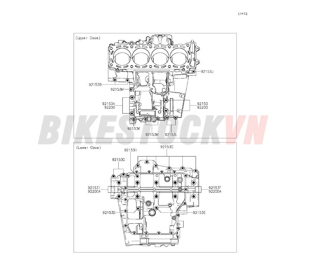 ENGINE CRANKCASE BOLT PATTERN