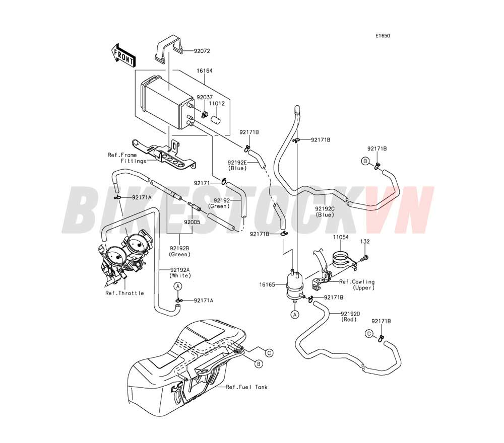 ENGINE FUEL EVAPORATIVE SYSTEM