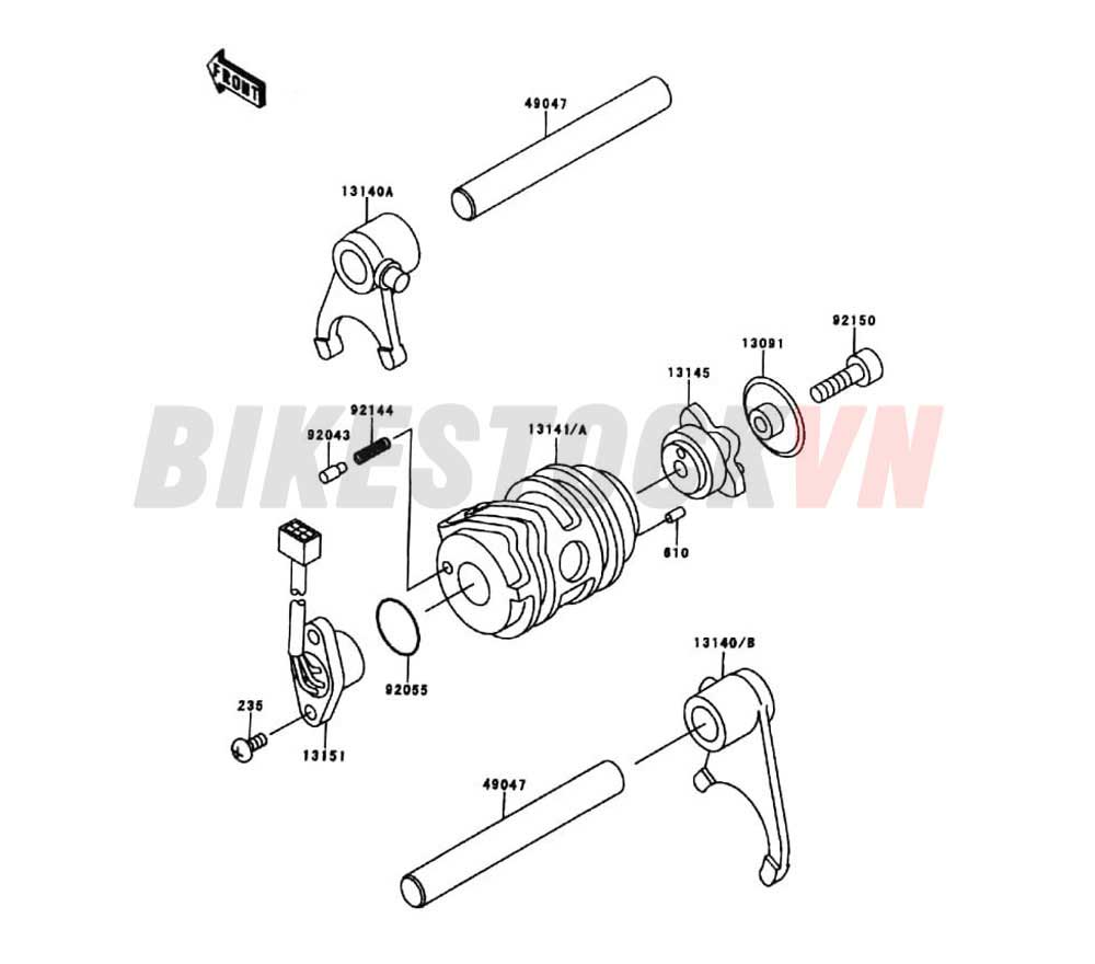 ENGINE GEAR CHANGE DRUM-SHIFT FORK