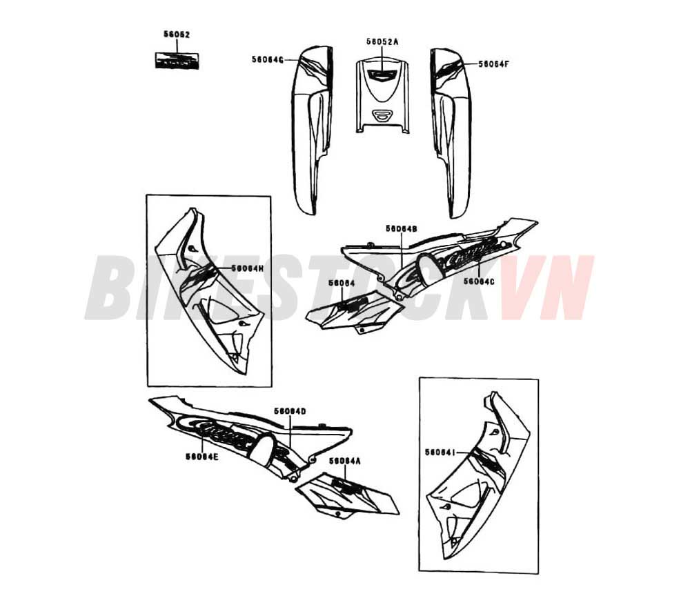 CHASSIS DECALS (RED) (AN110-J3/L3)