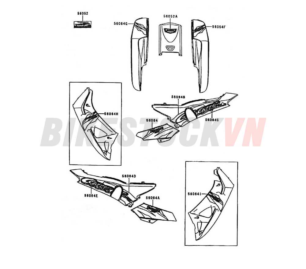 CHASSIS DECALS (C.B. BLUE) (AN110-J3/L3)