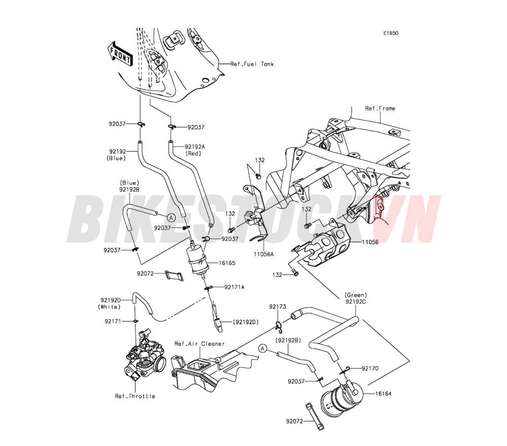 ENGINE FUEL EVAPORATIVE SYSTEM