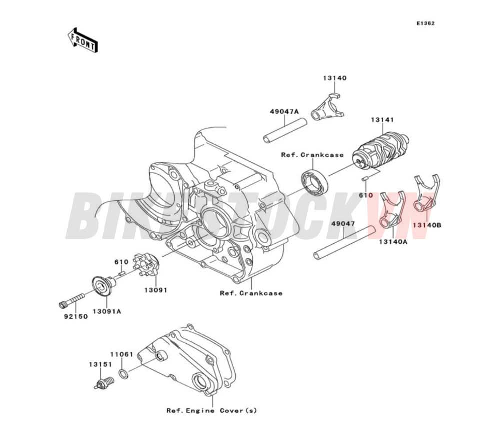 ENGINE GEAR CHANGE DRUM/SHIFT FORK(S)