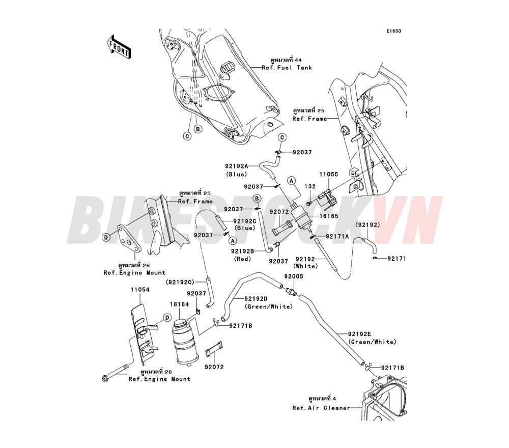 ENGINE FUEL EVAPORATIVE SYSTEM