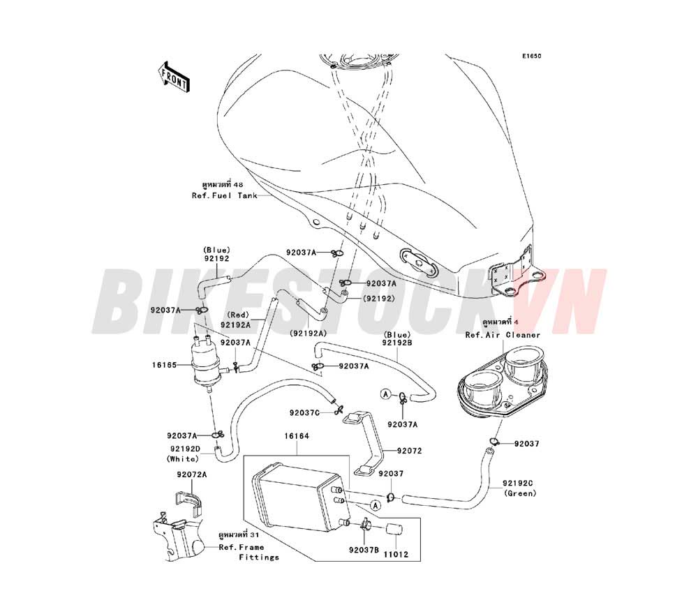 ENGINE FUEL EVAPORATIVE SYSTEM