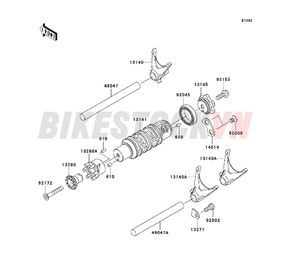 ENGINE GEAR CHANGE DRUM/SHIFT FORK(S)