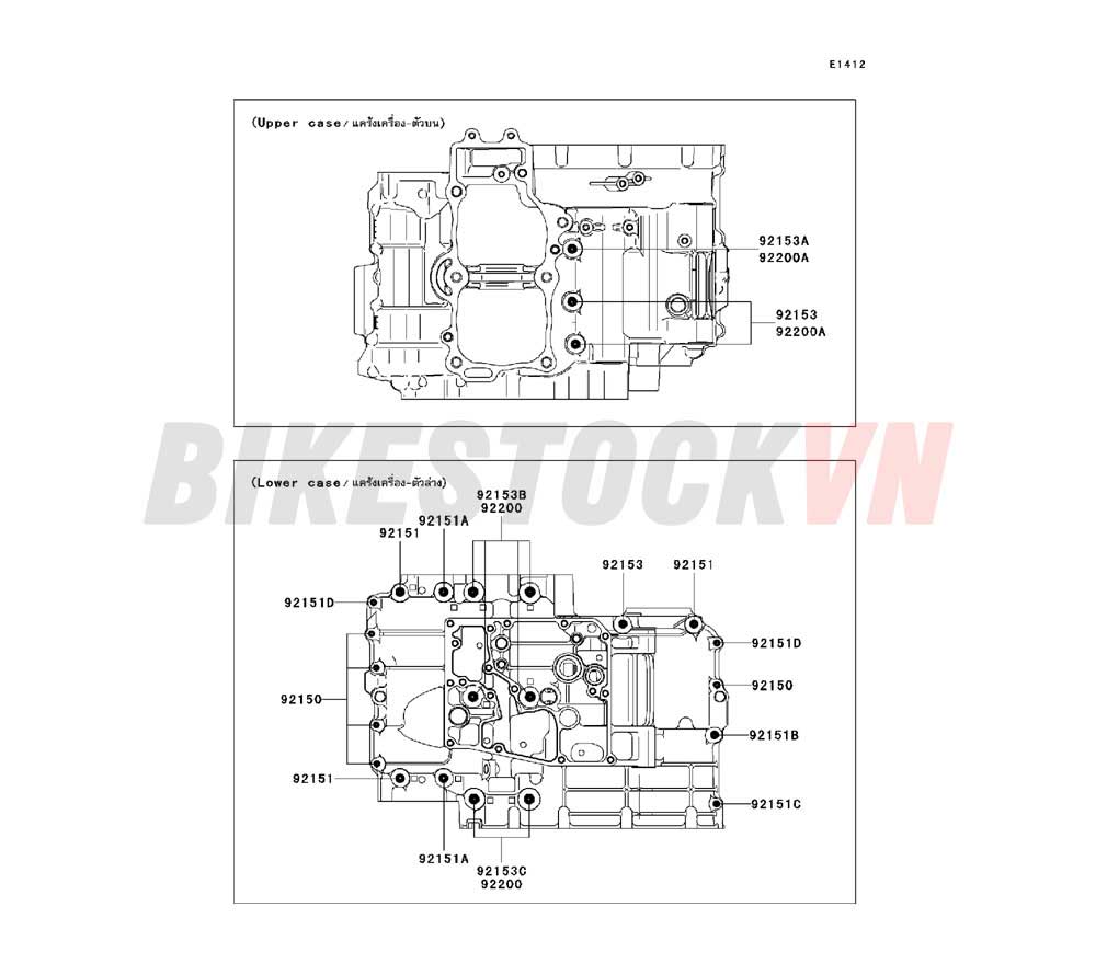 ENGINE CRANKCASE BOLT PATTERN