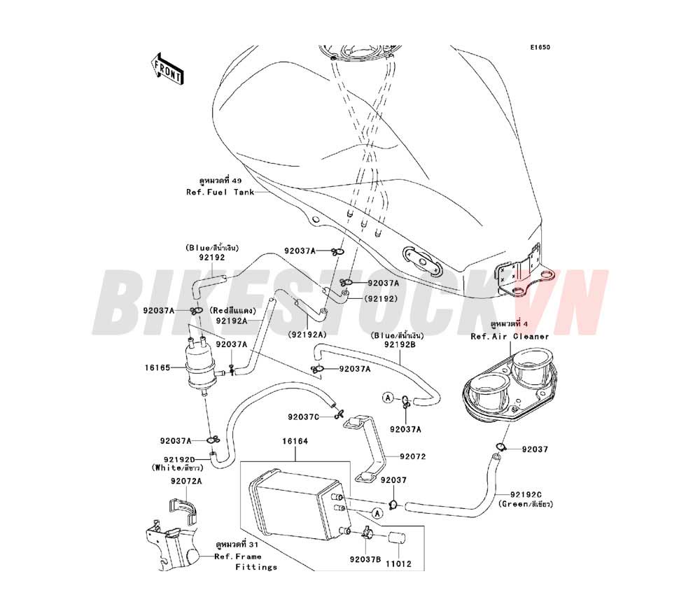 ENGINE FUEL EVAPORATIVE SYSTEM