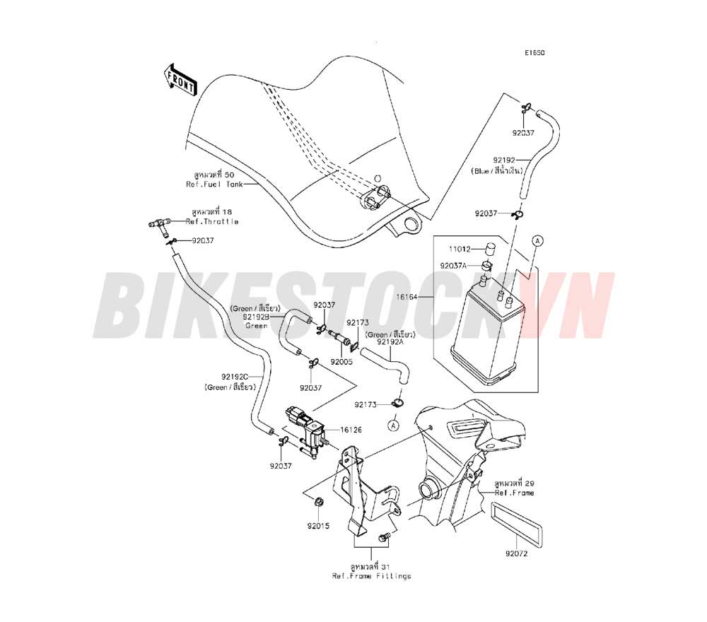 ENGINE FUEL EVAPORATIVE SYSTEM