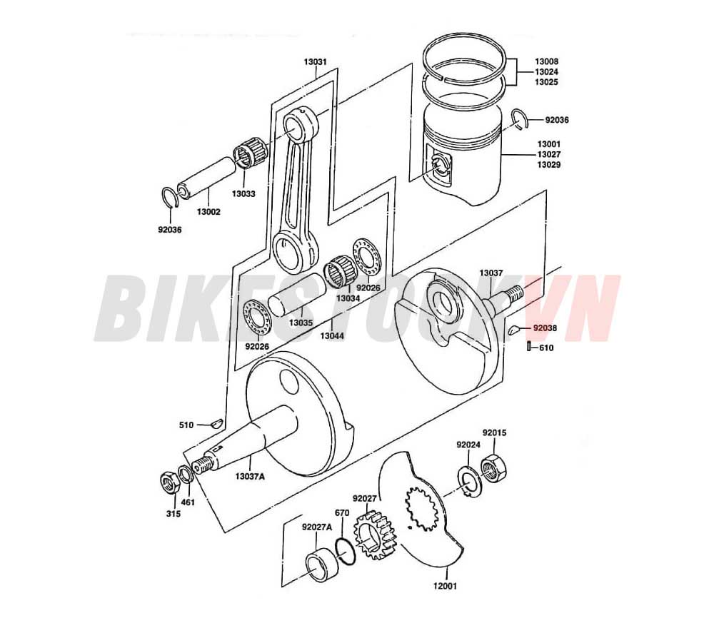 ENGINE CRANKSHAFT/PISTON