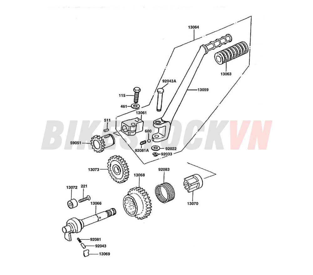 ENGINE KICKSTARTER MECHANISM