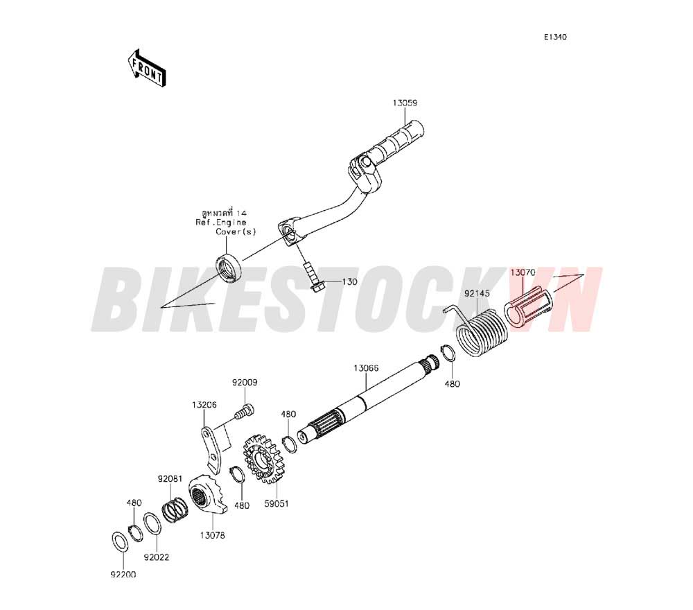 ENGINE KICKSTARTER MECHANISM