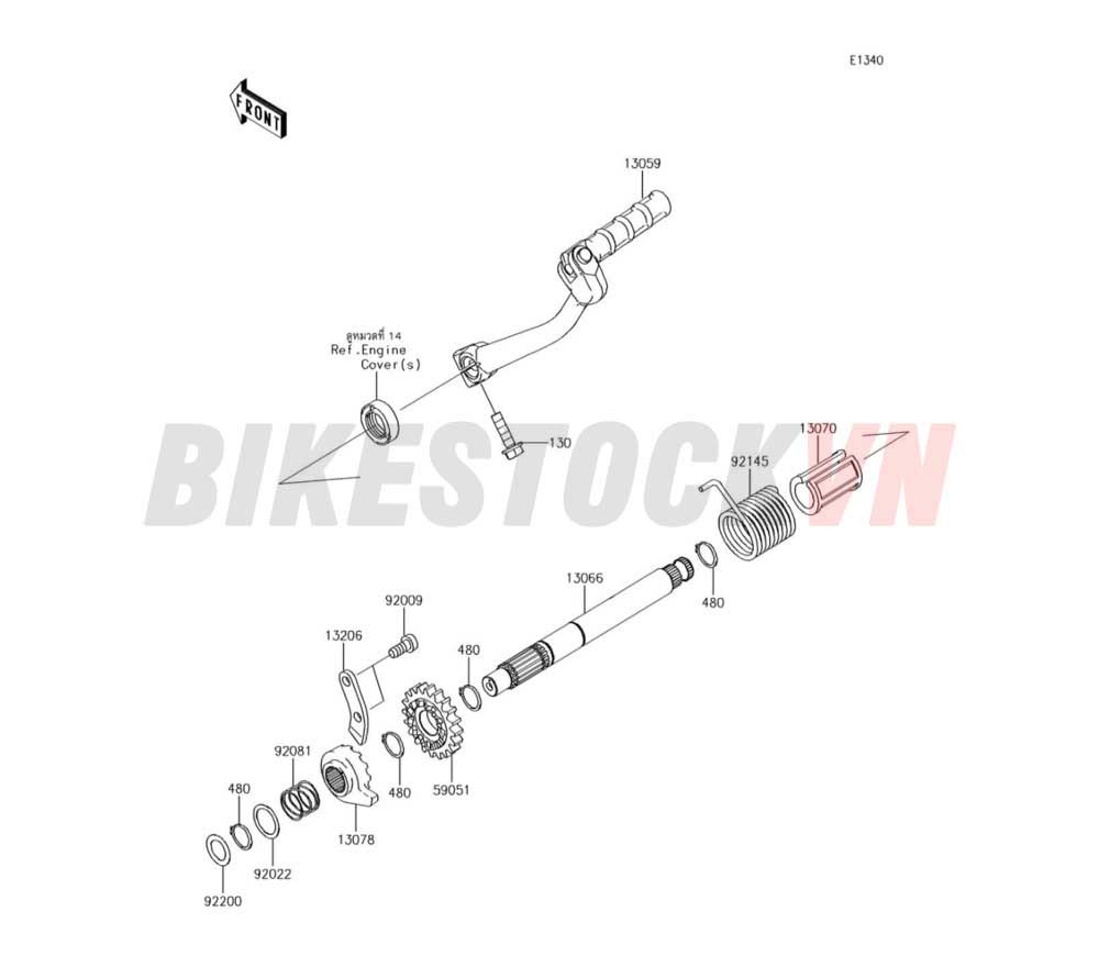 ENGINE KICKSTARTER MECHANISM