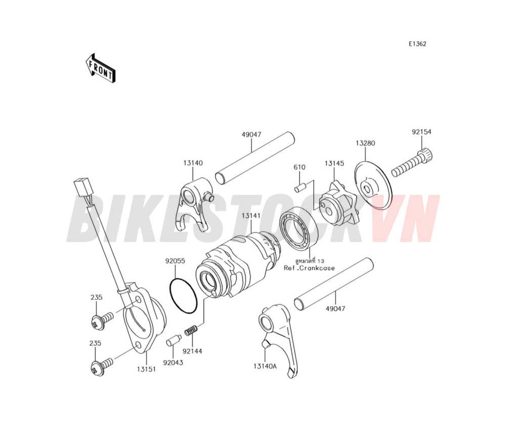 ENGINE GEAR CHANGE DRUM/SHIFT FORK(S)