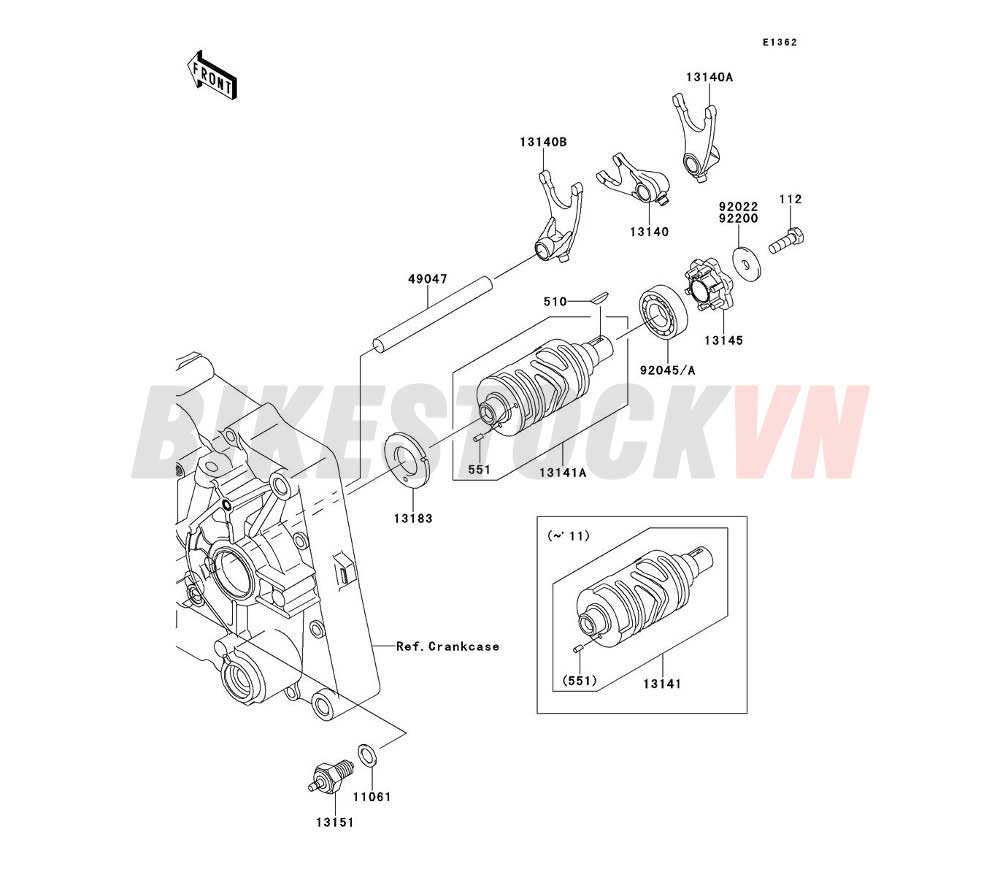 ENGINE GEAR CHANGE DRUM SHIFT FORK(S)