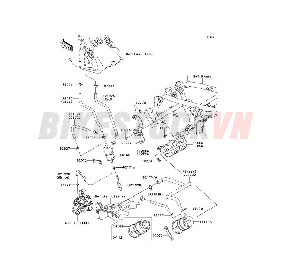 ENGINE FUEL EVAPORATIVE SYSTEM