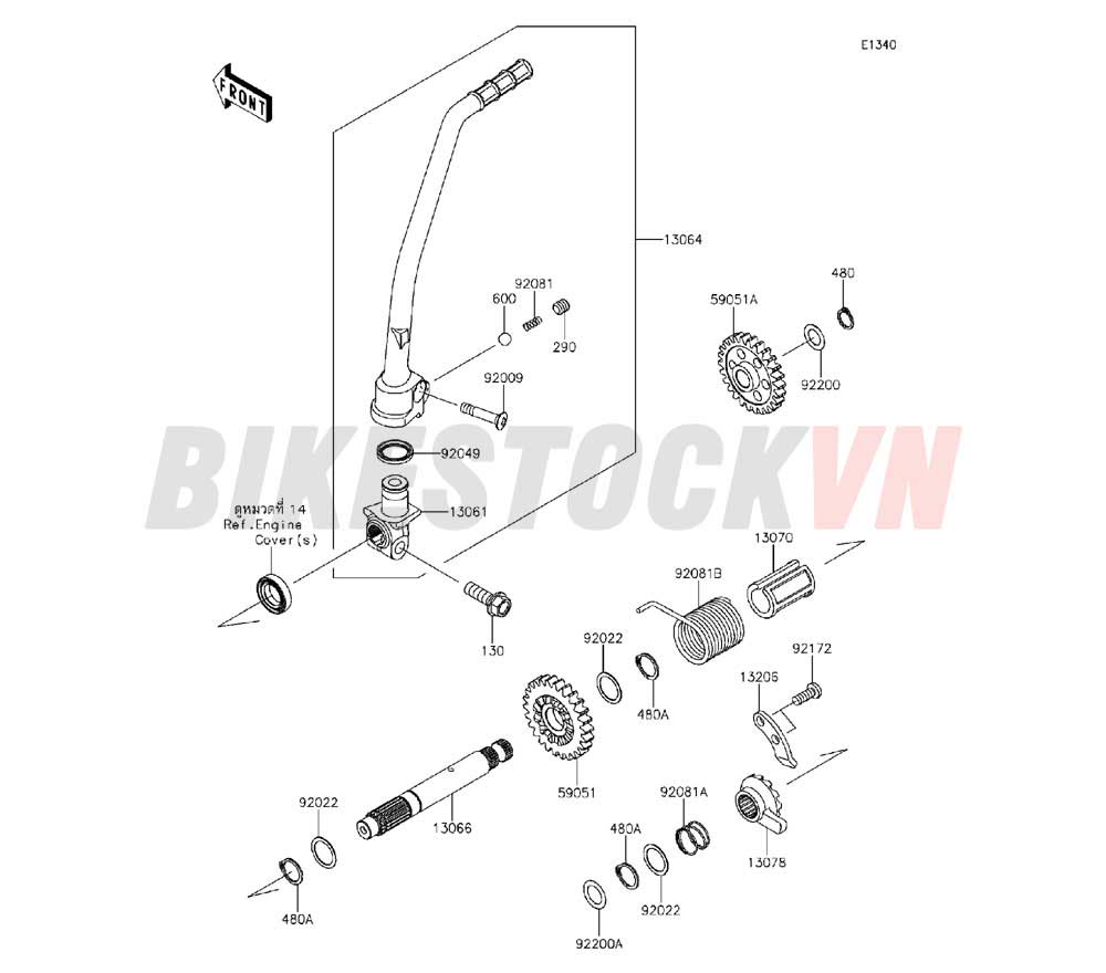 ENGINE KICKSTARTER MECHANISM