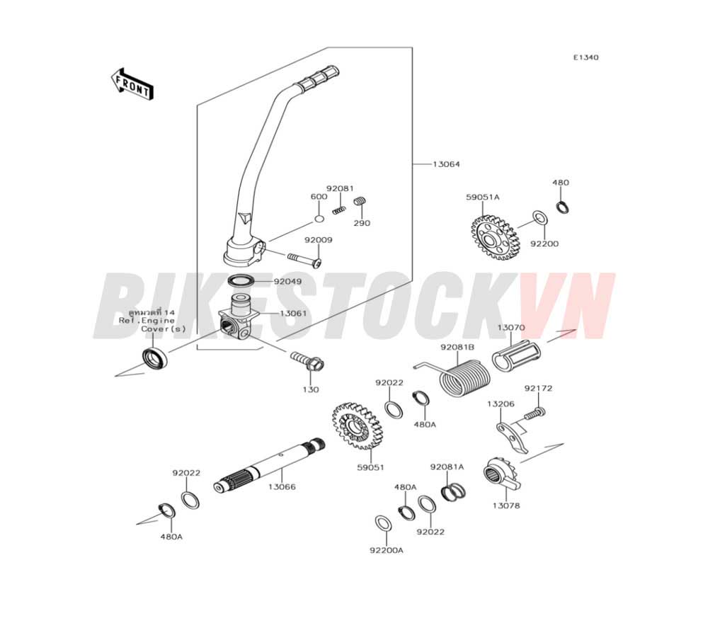 ENGINE KICKSTARTER MECHANISM