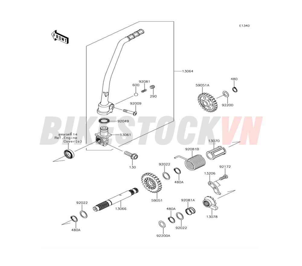 ENGINE KICKSTARTER MECHANISM