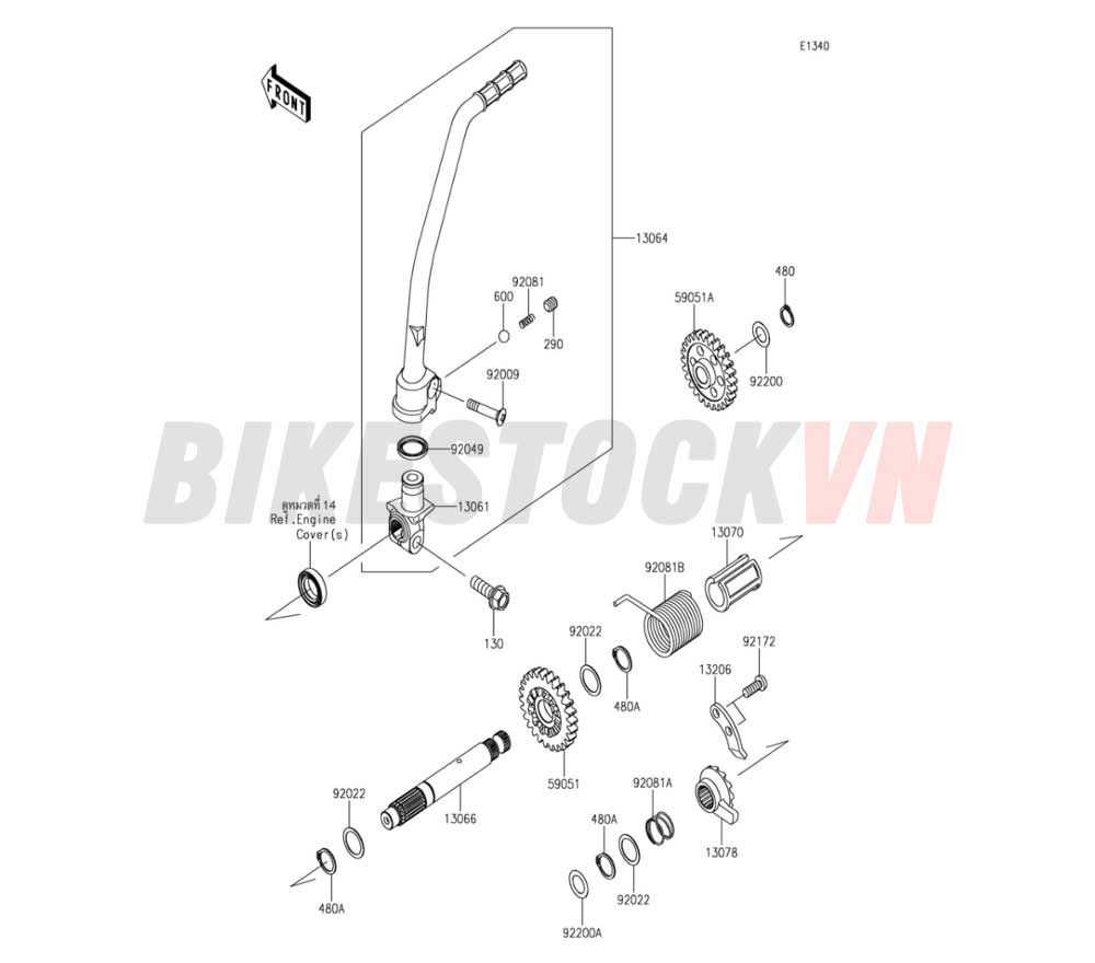 ENGINE KICKSTARTER MECHANISM