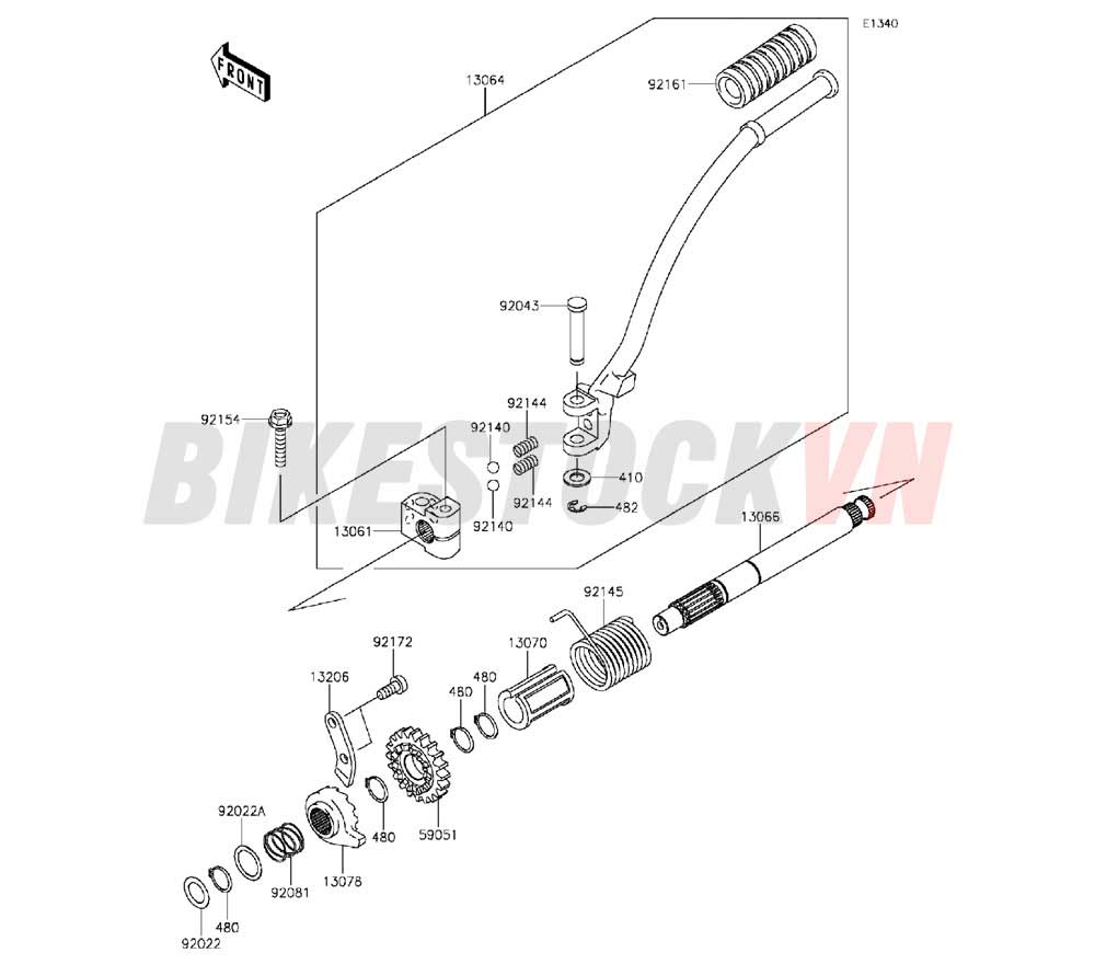 ENGINE KICKSTARTER MECHANISM