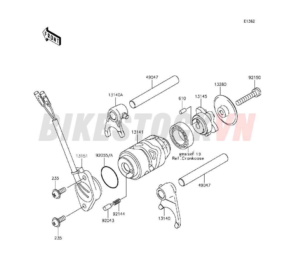 ENGINE GEAR CHANGE DRUM / SHIFT FORK(S)