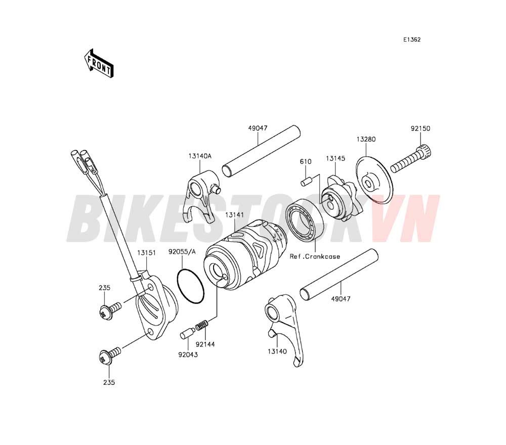 ENGINE GEAR CHANGE DRUM SHIFT FORK(S)