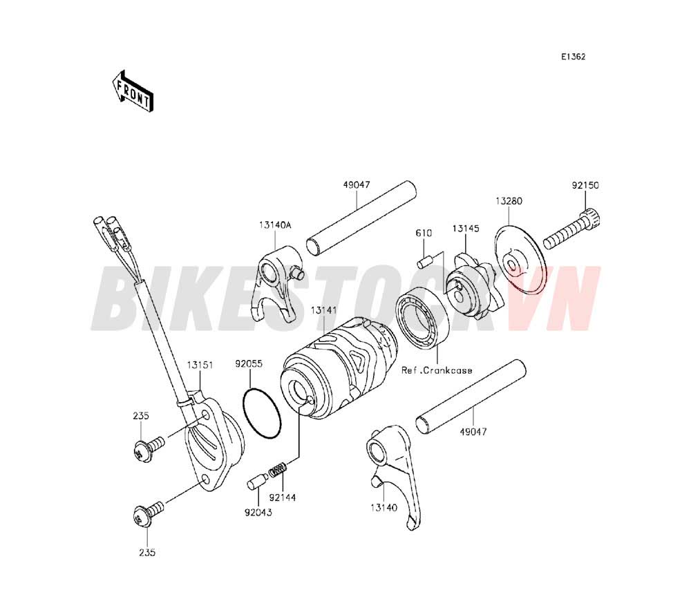 ENGINE GEAR CHANGE DRUM/SHIFT FORK(S)