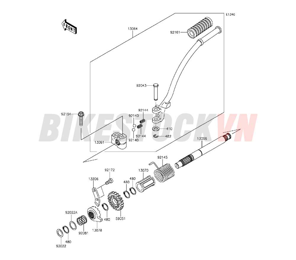 ENGINE KICKSTARTER MECHANISM