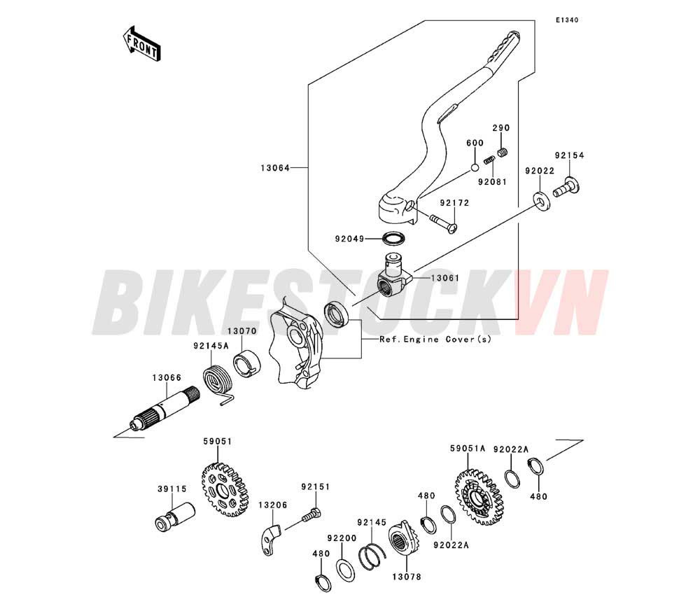 ENGINE KICKSTARTER MECHANISM