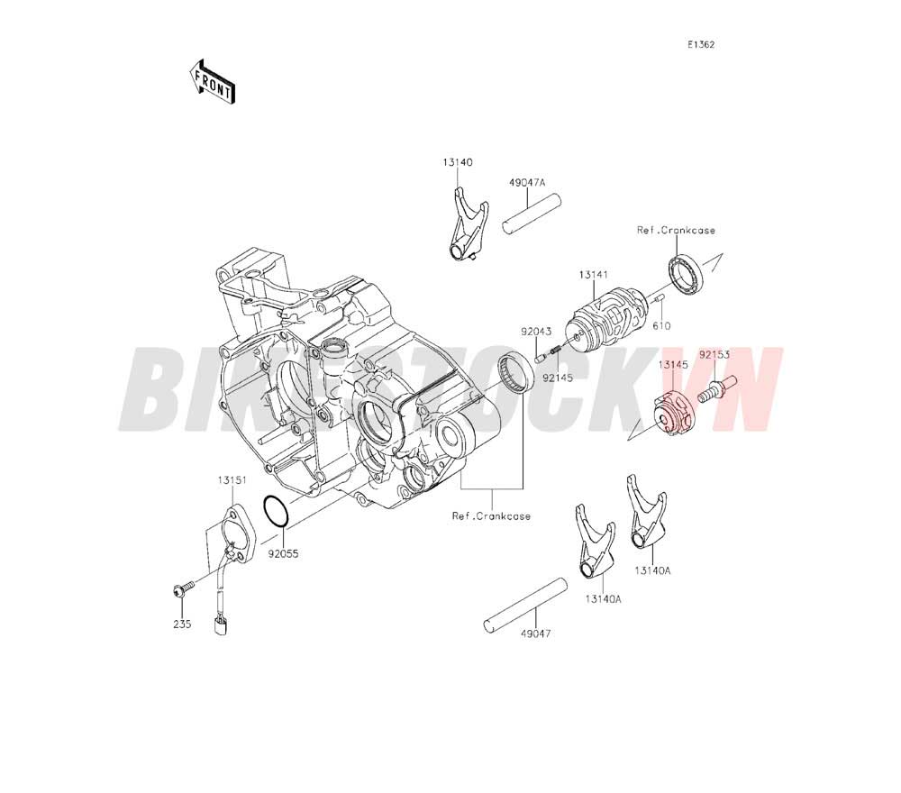 ENGINE GEAR CHANGE DRUM/SHIFT FORK(S)