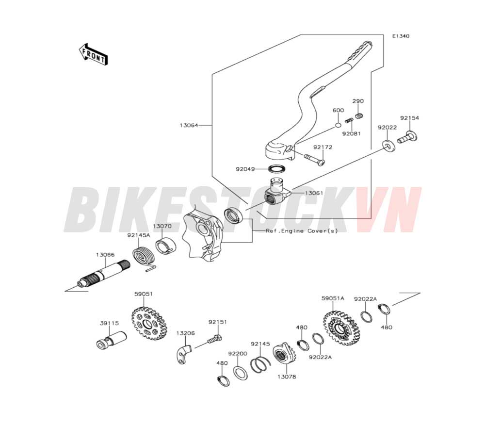 ENGINE KICKSTARTER MECHANISM