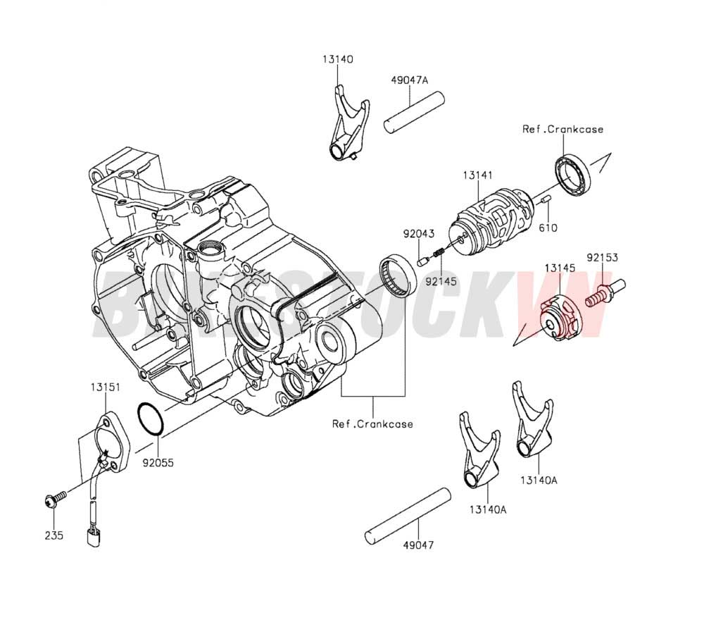 ENGINE GEAR CHANGE DRUM SHIFT FORK(S)